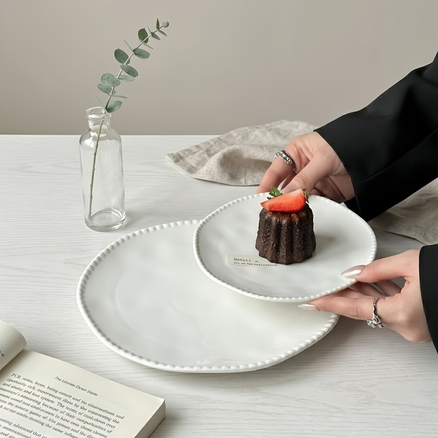 The French Beaded Ceramic Plate