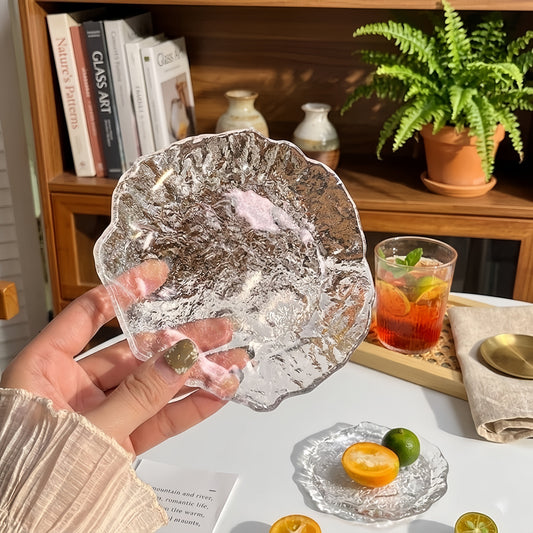 Dreamy Ice-Dew Series | Irregular  Art Glass Plates