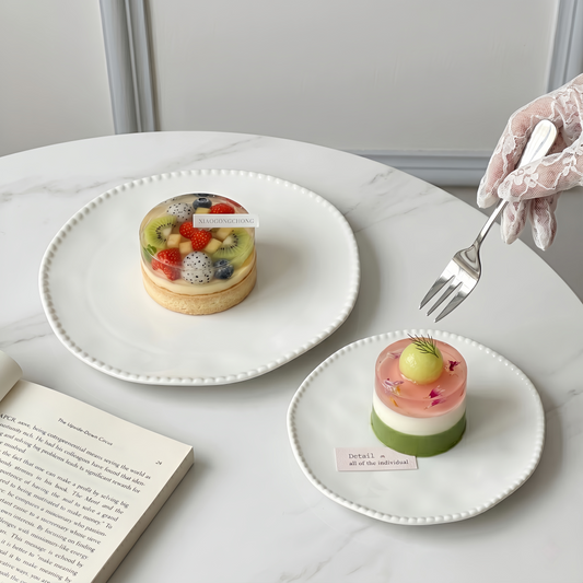 The French Beaded Ceramic Plate