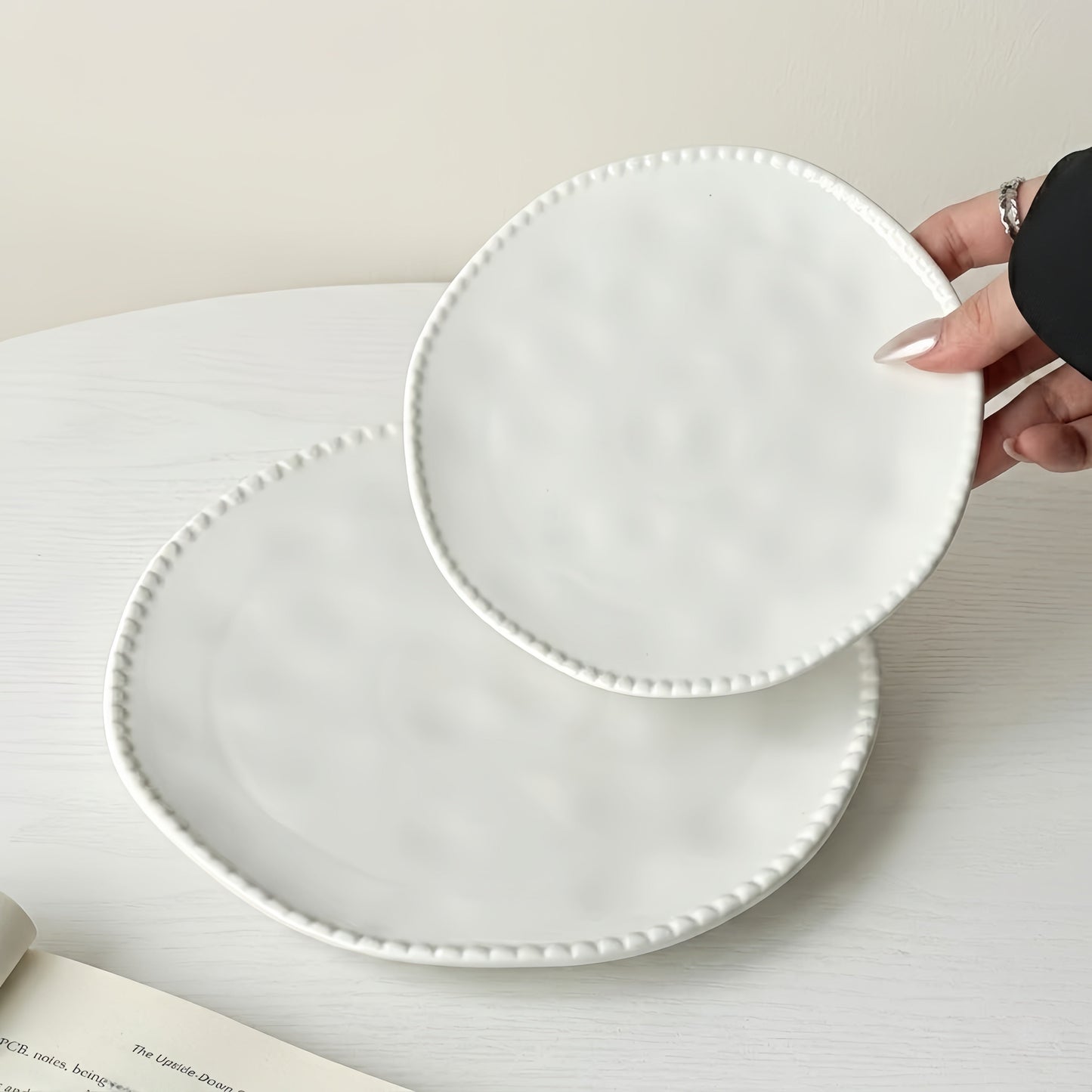 The French Beaded Ceramic Plate