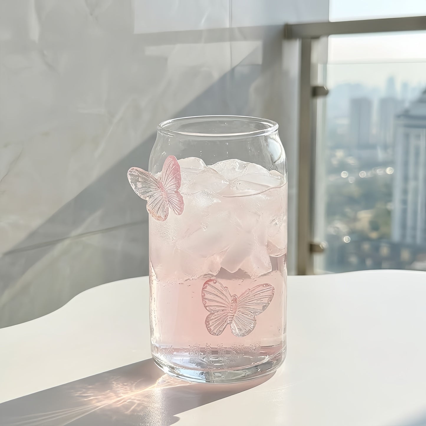 Sip in Style: The Butterfly Aesthetic Glass Can